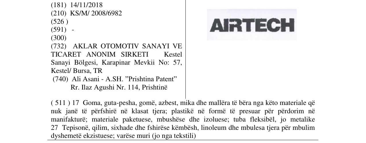 Zëri i markës AIRTECH në buletin