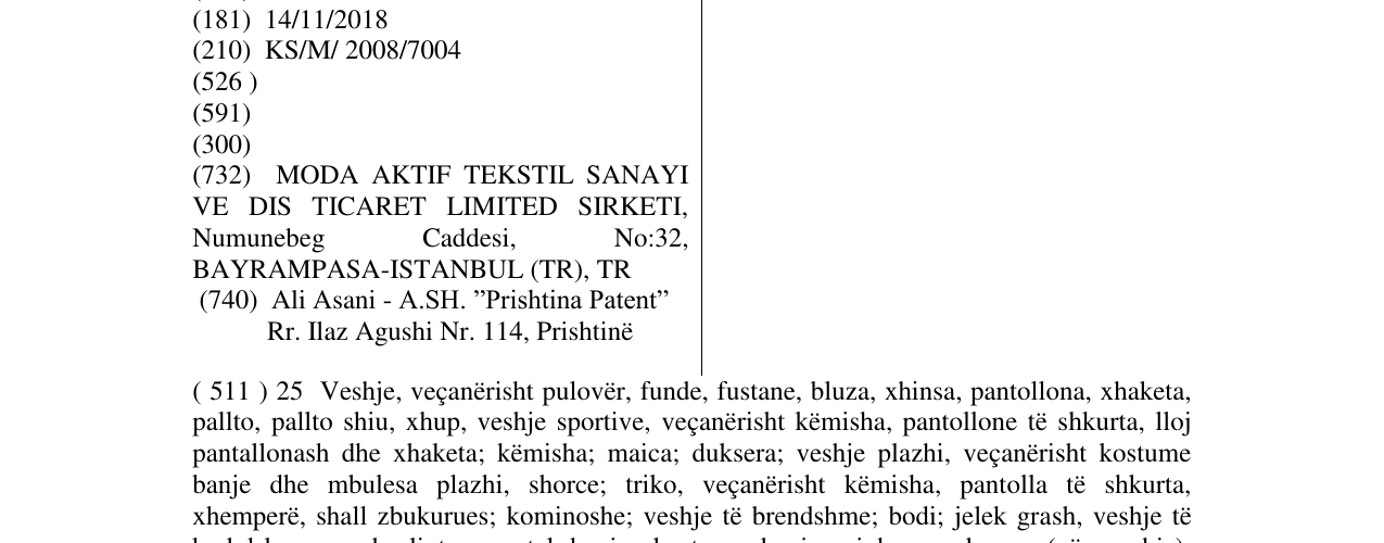Zëri i markës cazador në buletin