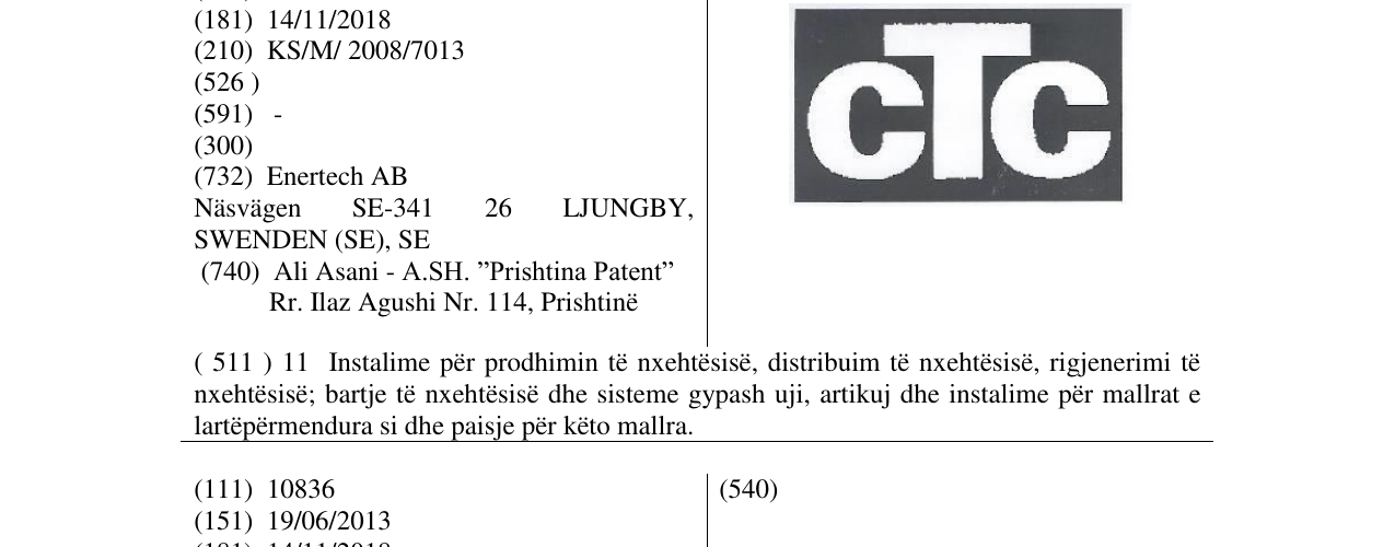 Zëri i markës CTC në buletin