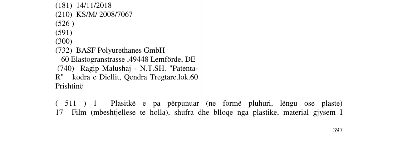 Zëri i markës ELASTOPOR në buletin