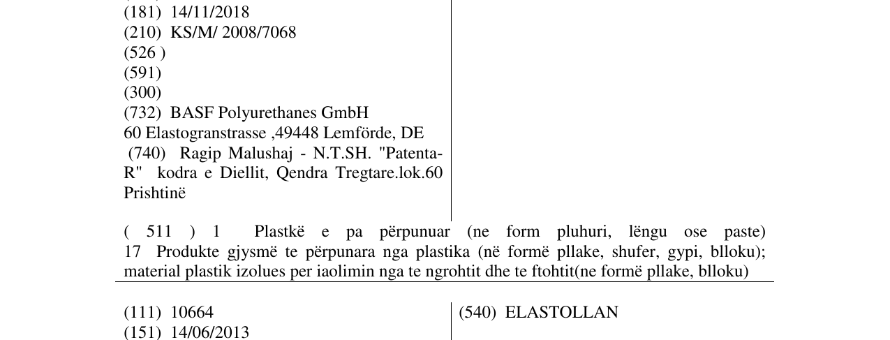 Zëri i markës ELASTOFLEX në buletin