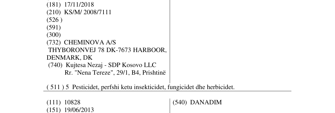 Zëri i markës WARRANT në buletin