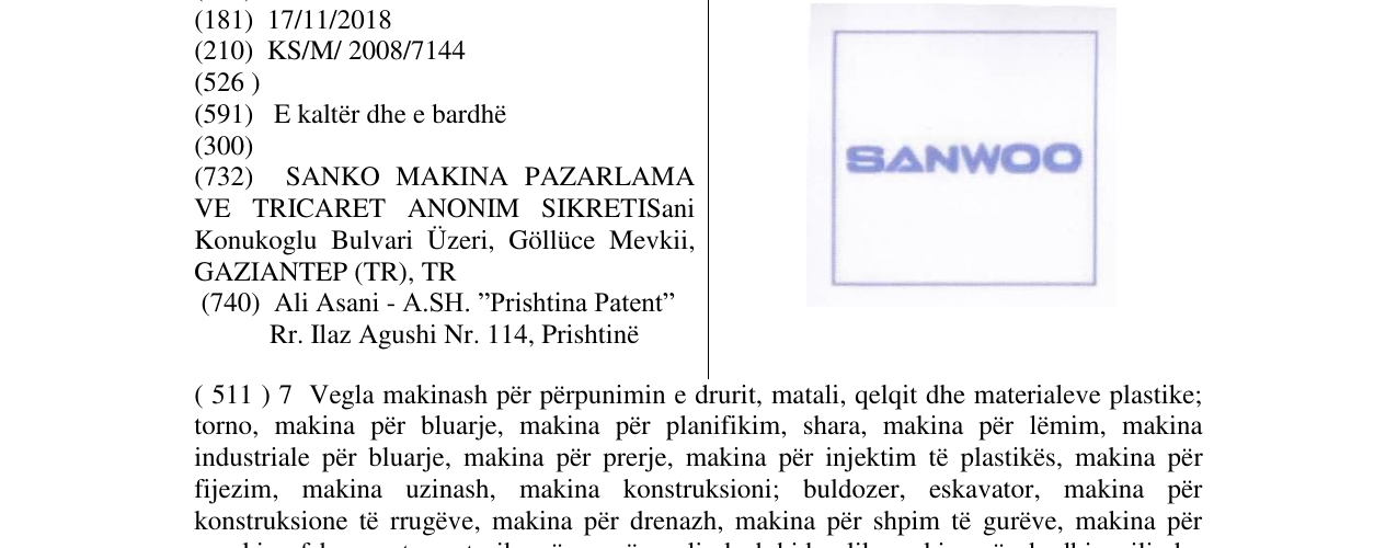 Zëri i markës SANWOO në buletin