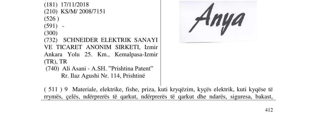 Zëri i markës ANYA në buletin