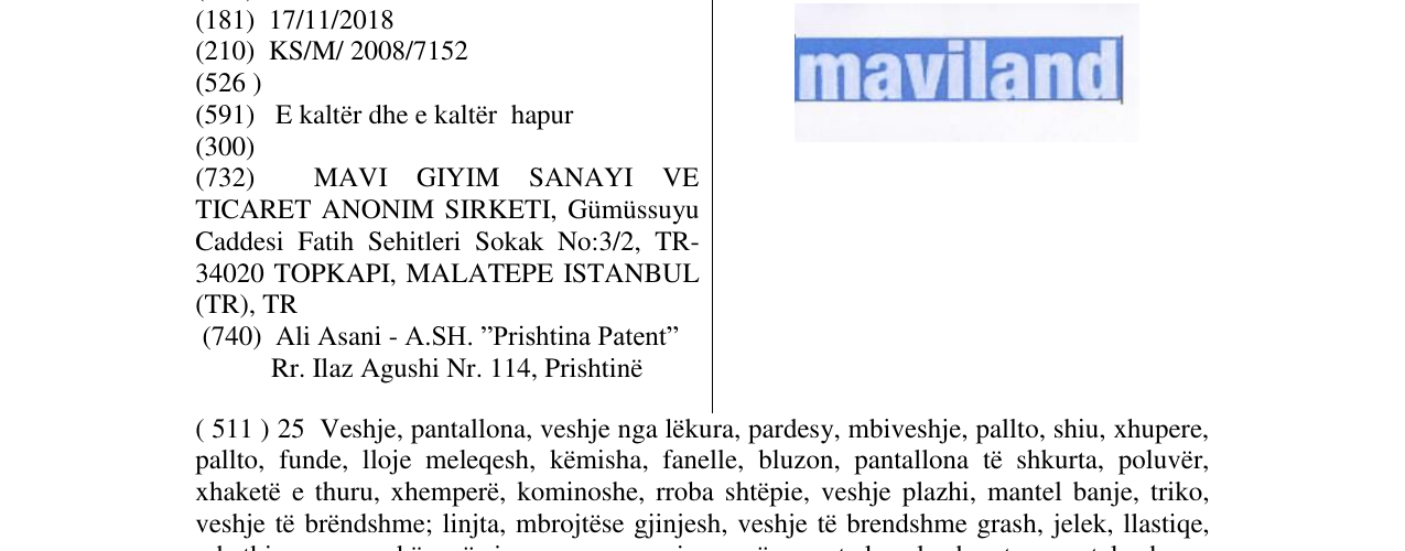 Zëri i markës Markë figurative në buletin