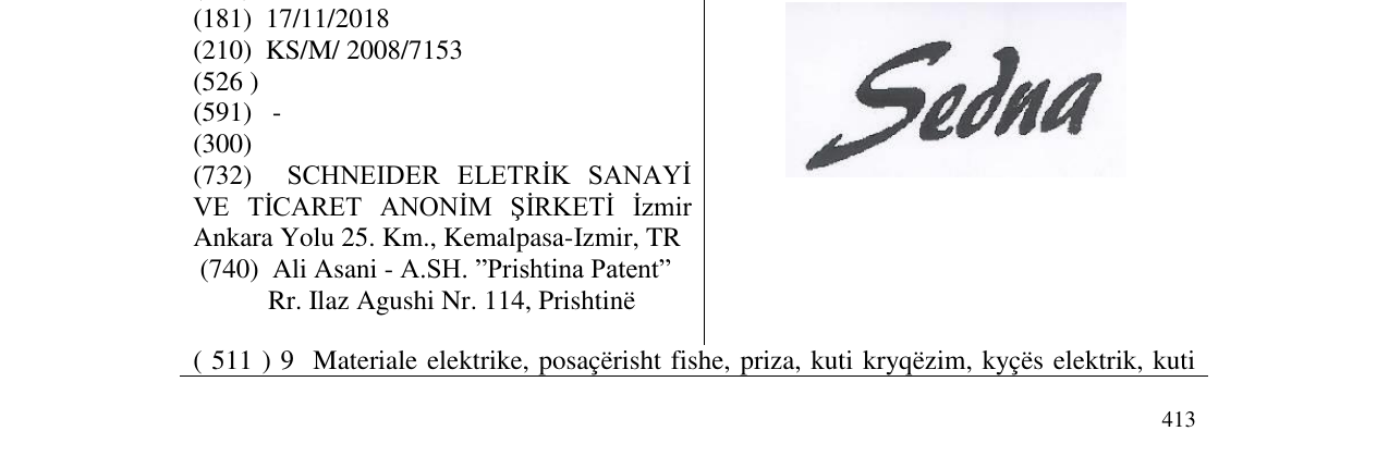 Zëri i markës SEDNA në buletin