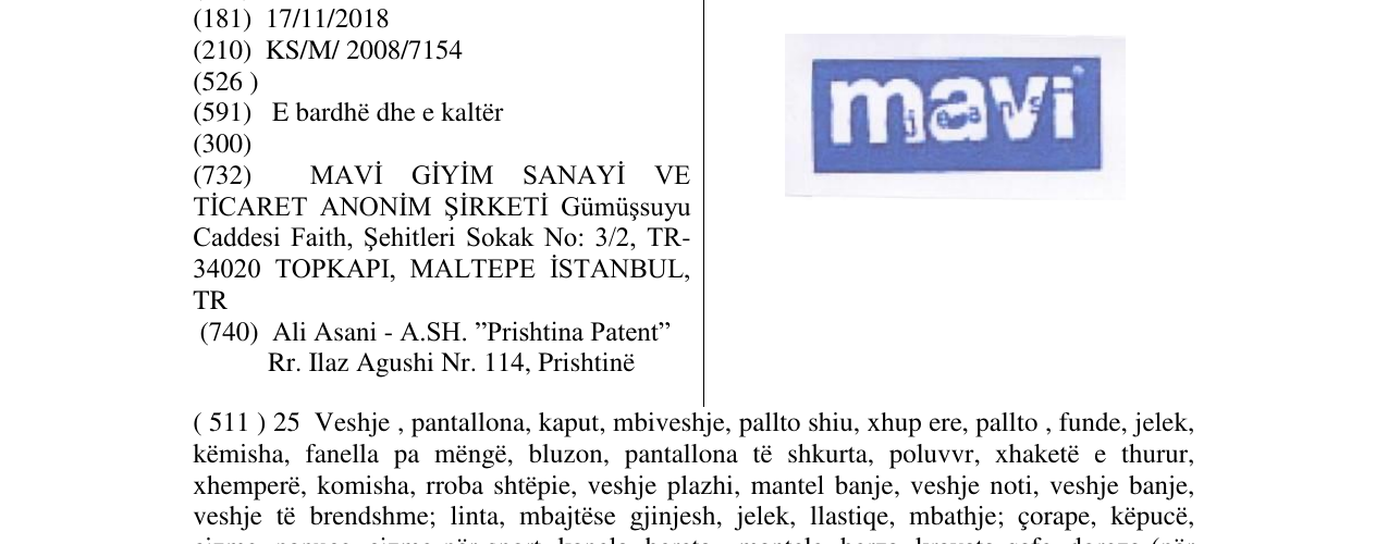 Zëri i markës Markë figurative në buletin