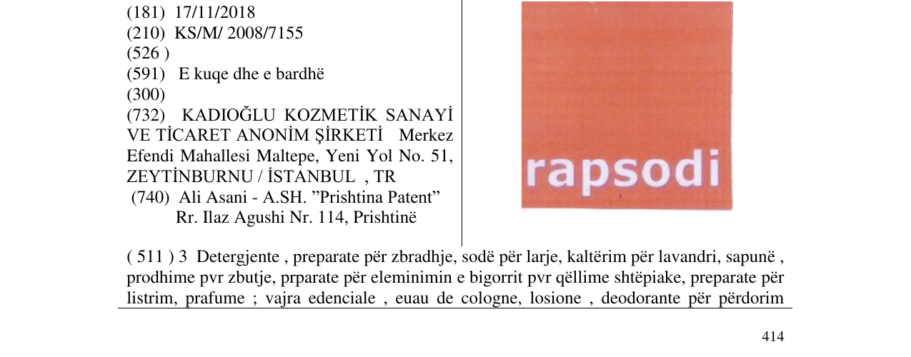 Zëri i markës Markë figurative në buletin