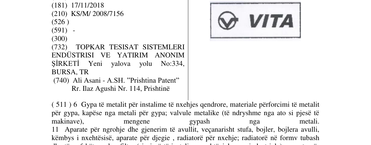 Zëri i markës VITA në buletin