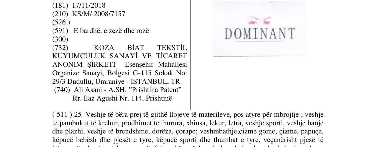 Zëri i markës DOMINANT në buletin