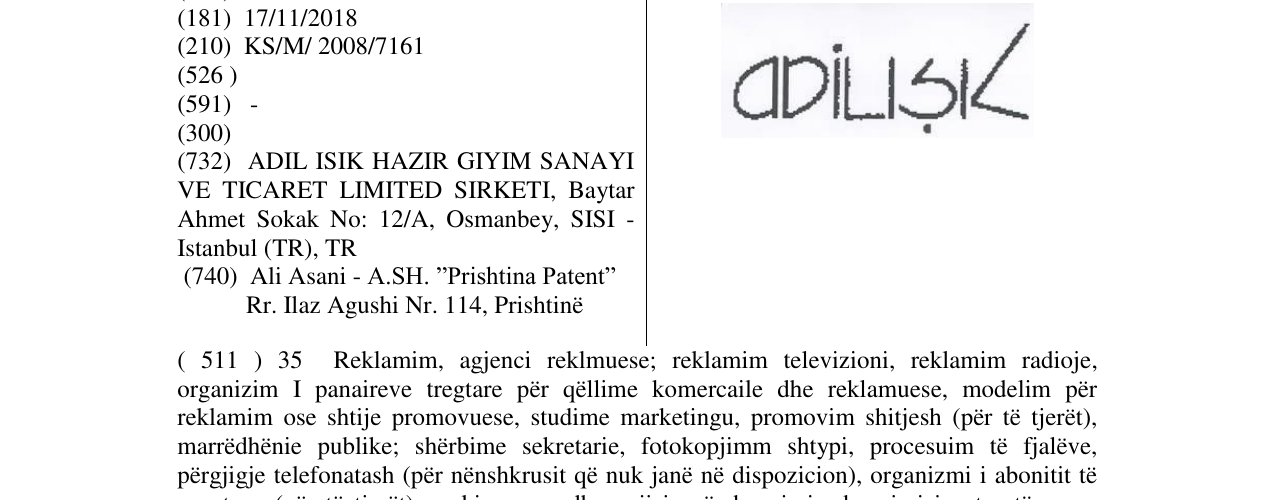 Zëri i markës Markë figurative në buletin