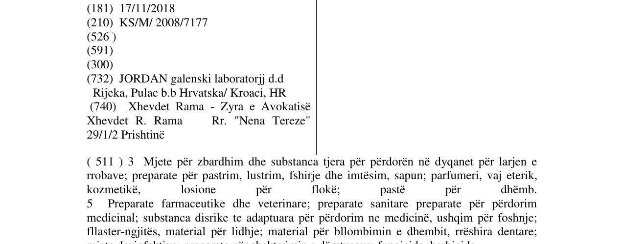 Zëri i markës MERALYS në buletin