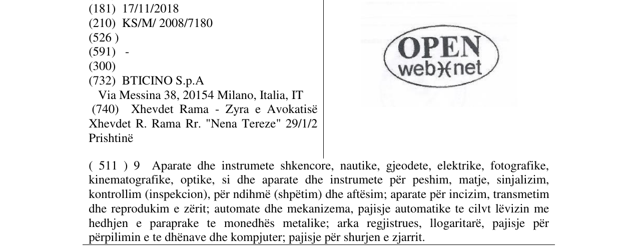 Zëri i markës OPEN WEB NET në buletin