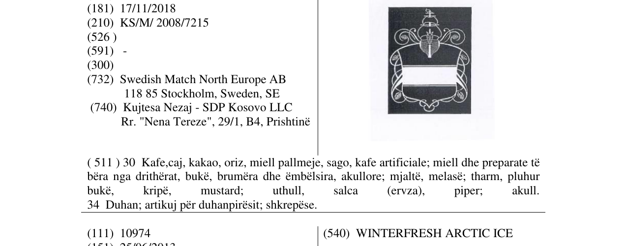 Zëri i markës Markë figurative në buletin