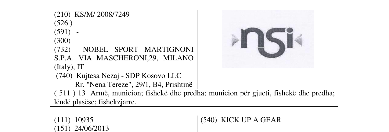 Zëri i markës Markë figurative në buletin