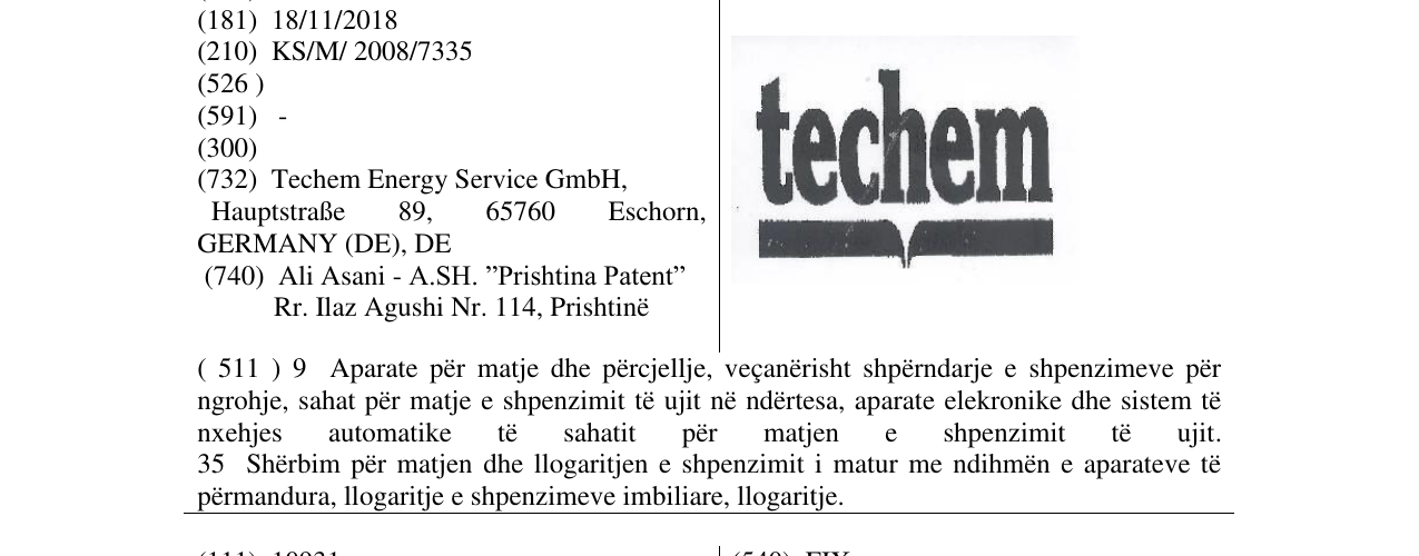 Zëri i markës TECHEM në buletin