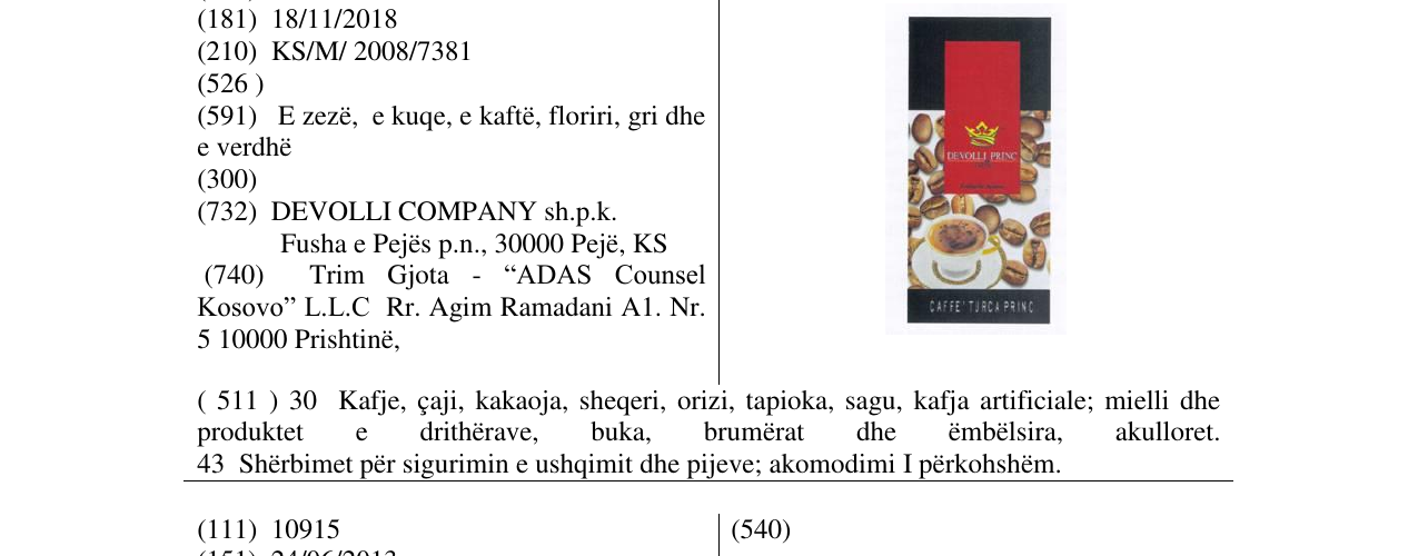 Zëri i markës Markë figurative në buletin