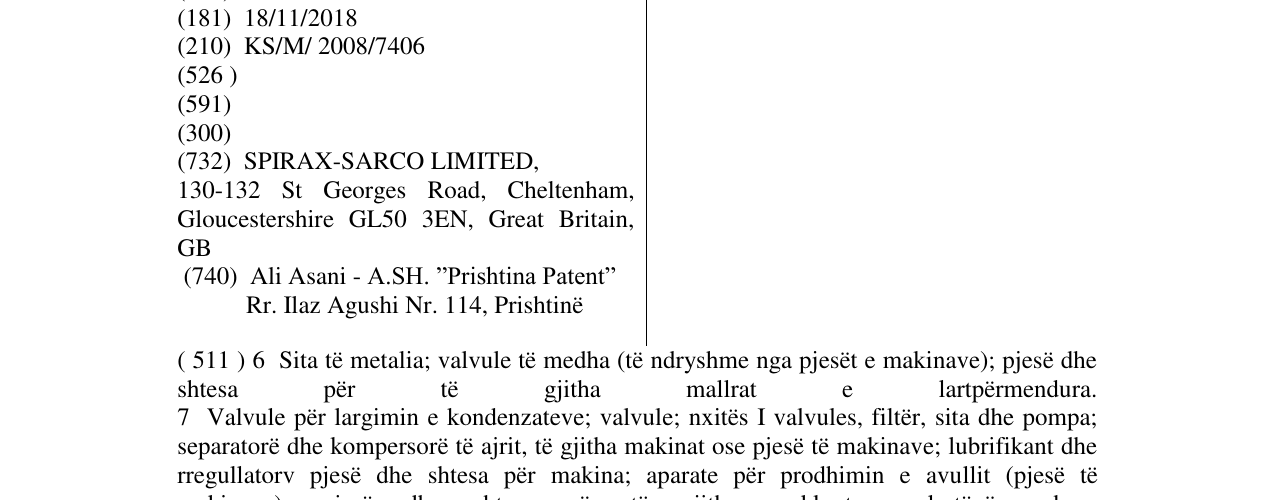 Zëri i markës SPIRAX SARCO në buletin