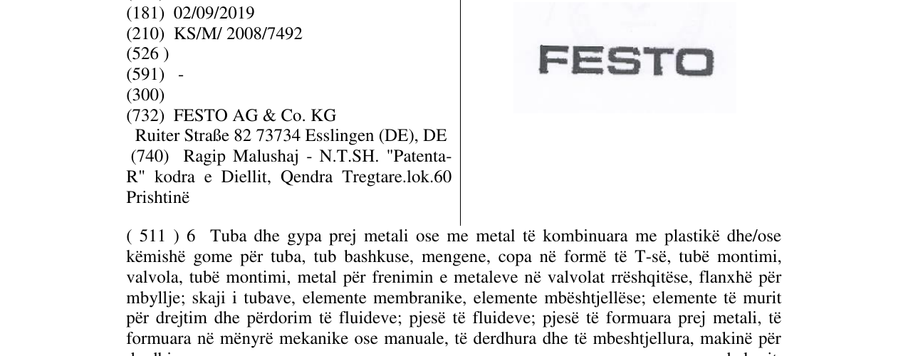 Zëri i markës FESTO në buletin