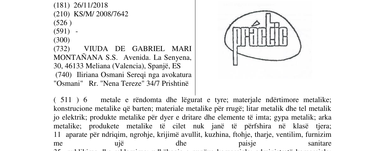 Zëri i markës PRÁCTIC në buletin