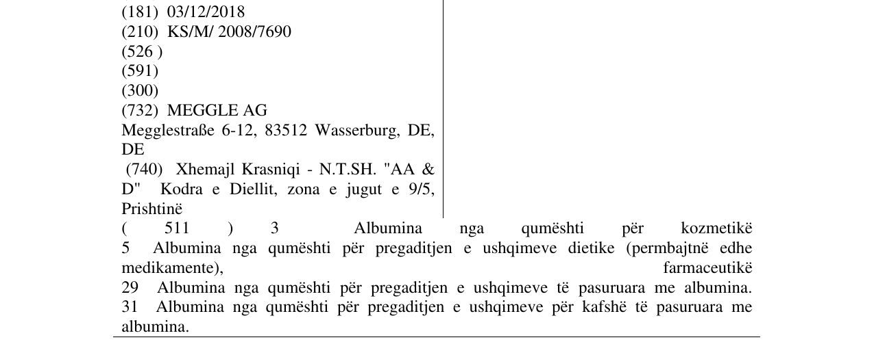 Η εγγραφή του σήματος GLOBULAL στο δελτίο