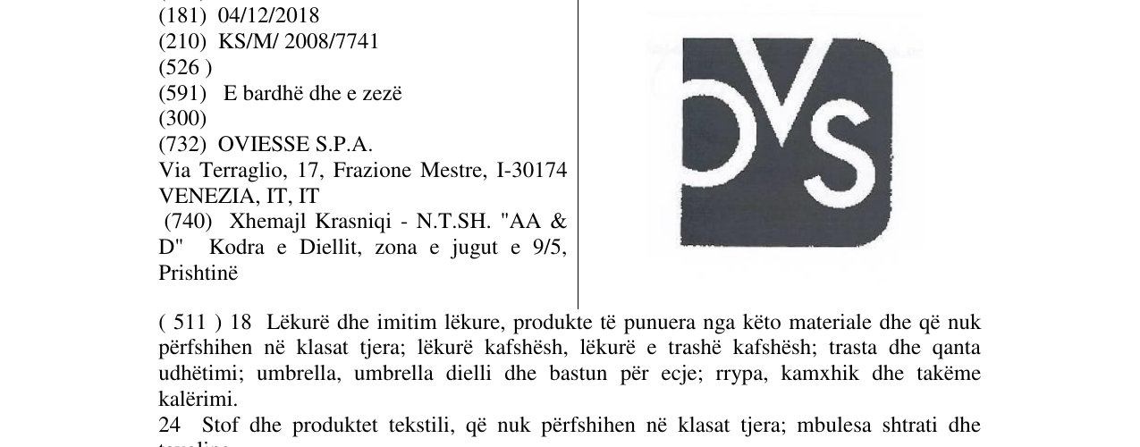 Zëri i markës Markë figurative në buletin