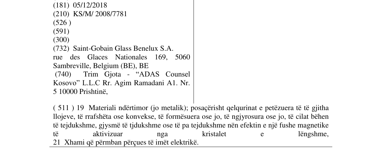 Zëri i markës PRIVA-LITE në buletin