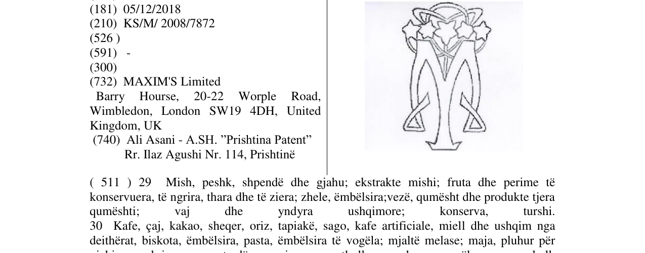 Zëri i markës Markë figurative në buletin