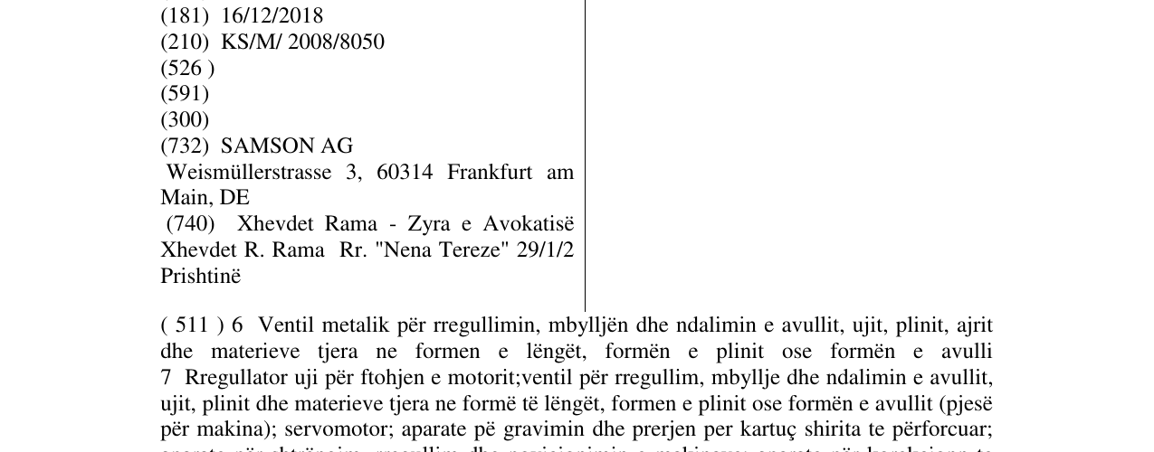 Zëri i markës TROVIS në buletin