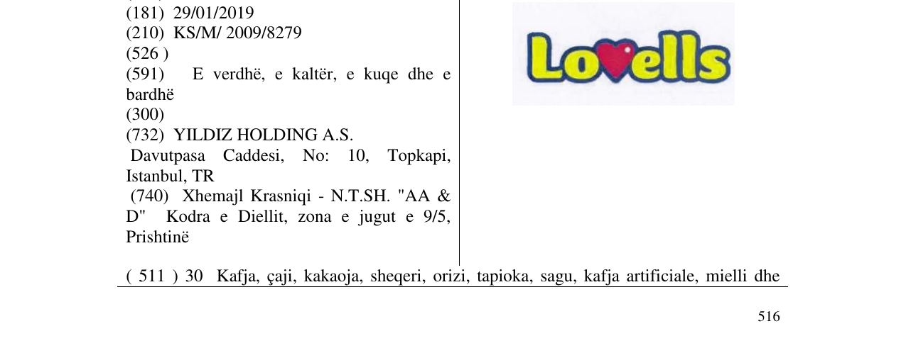 Zëri i markës Lovells në buletin