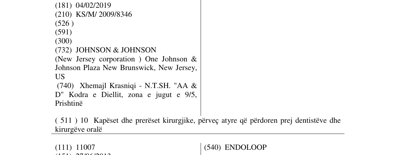 Zëri i markës CONTOUR në buletin