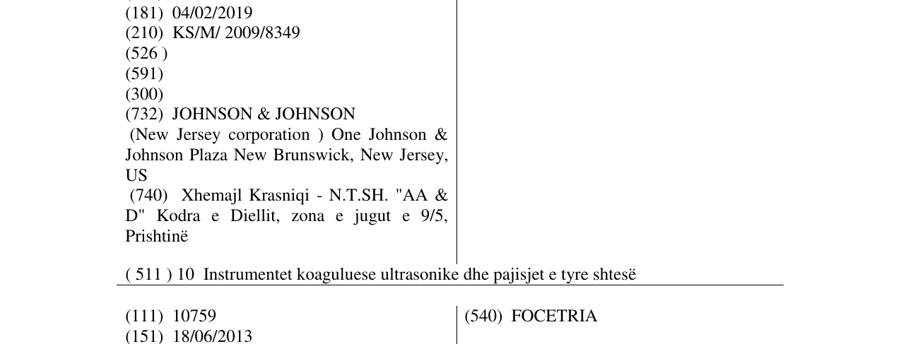 Zëri i markës HARMONIC FOCUS në buletin