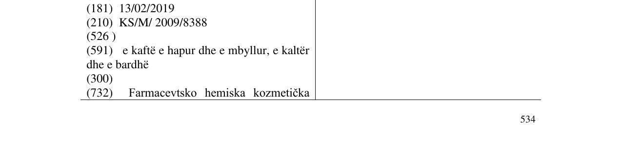 Zëri i markës Becutan në buletin