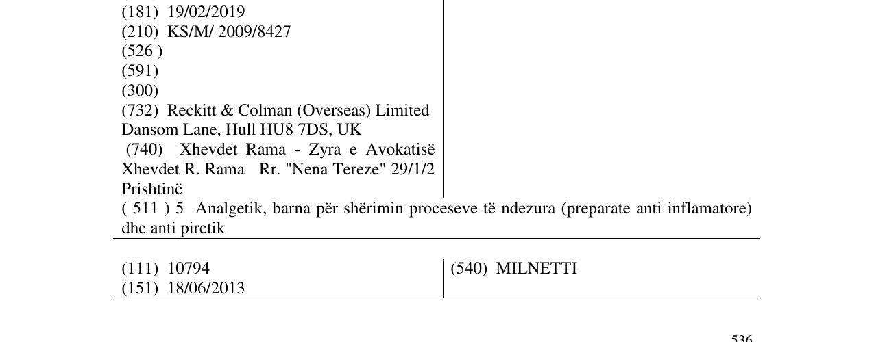 Zëri i markës ULTIMA në buletin