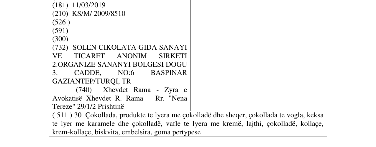 Zëri i markës KRAKITO në buletin