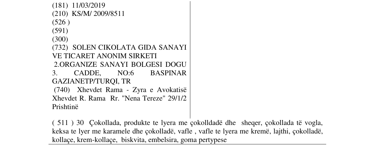 Zëri i markës LUPPO në buletin