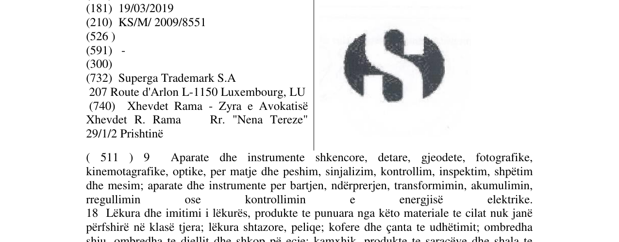 Zëri i markës Markë figurative në buletin