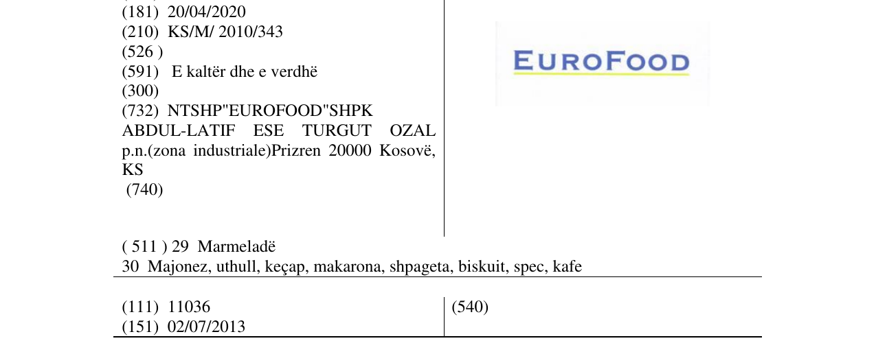 Zëri i markës Markë figurative në buletin