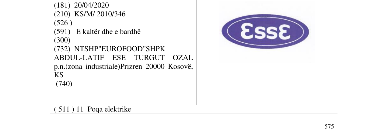 Zëri i markës EssE në buletin