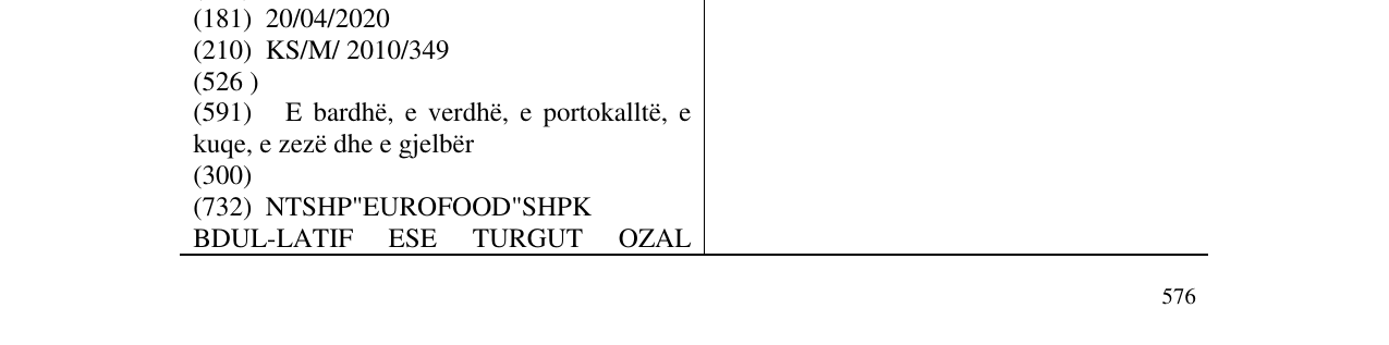 Zëri i markës Espresso në buletin
