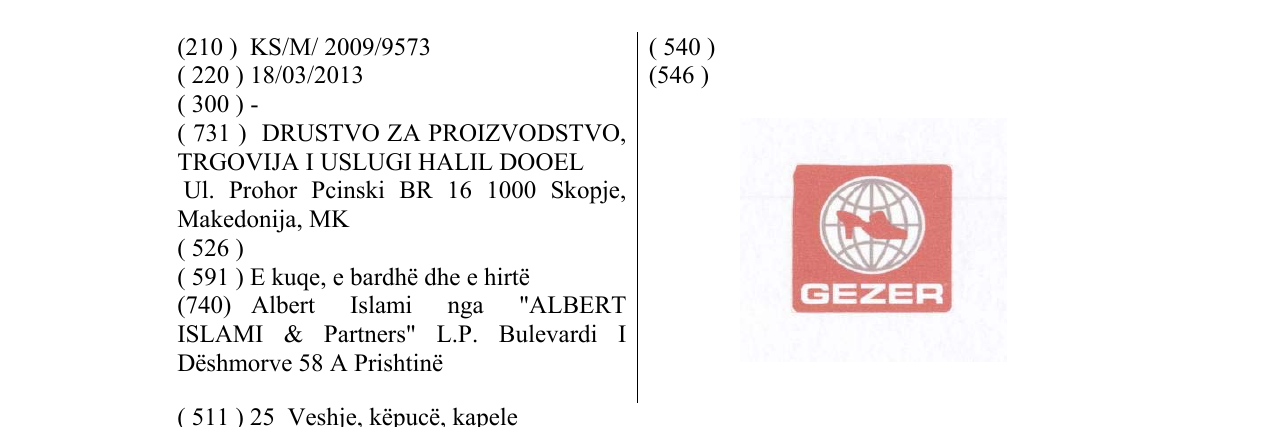 Zëri i markës GEZER në buletin