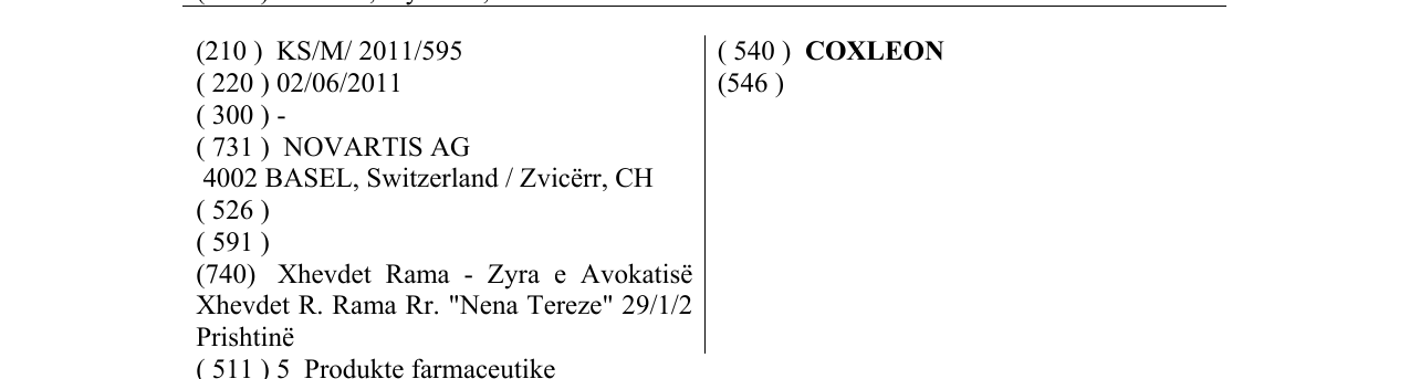 Zëri i markës COXLEON në buletin