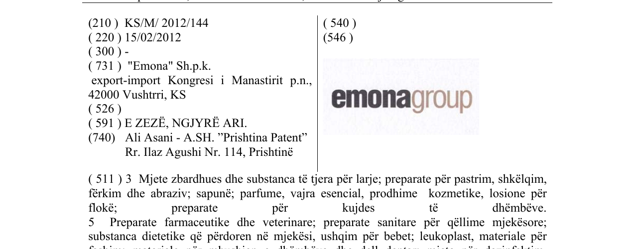 Zëri i markës emonagroup në buletin
