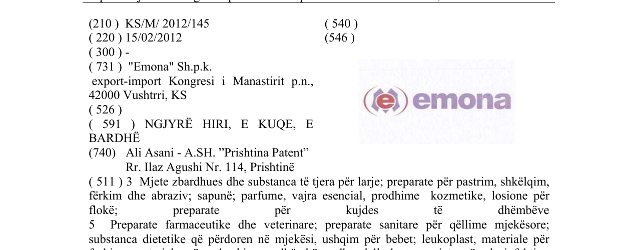 Zëri i markës emona në buletin