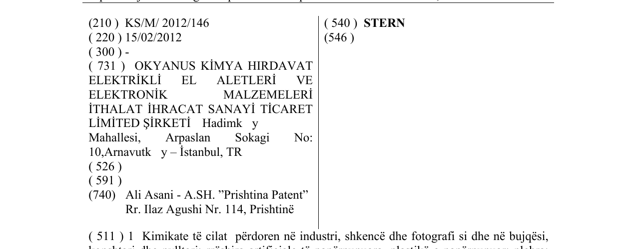 Zëri i markës STERN në buletin