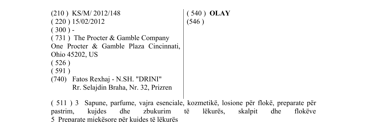 Zëri i markës OLAY në buletin