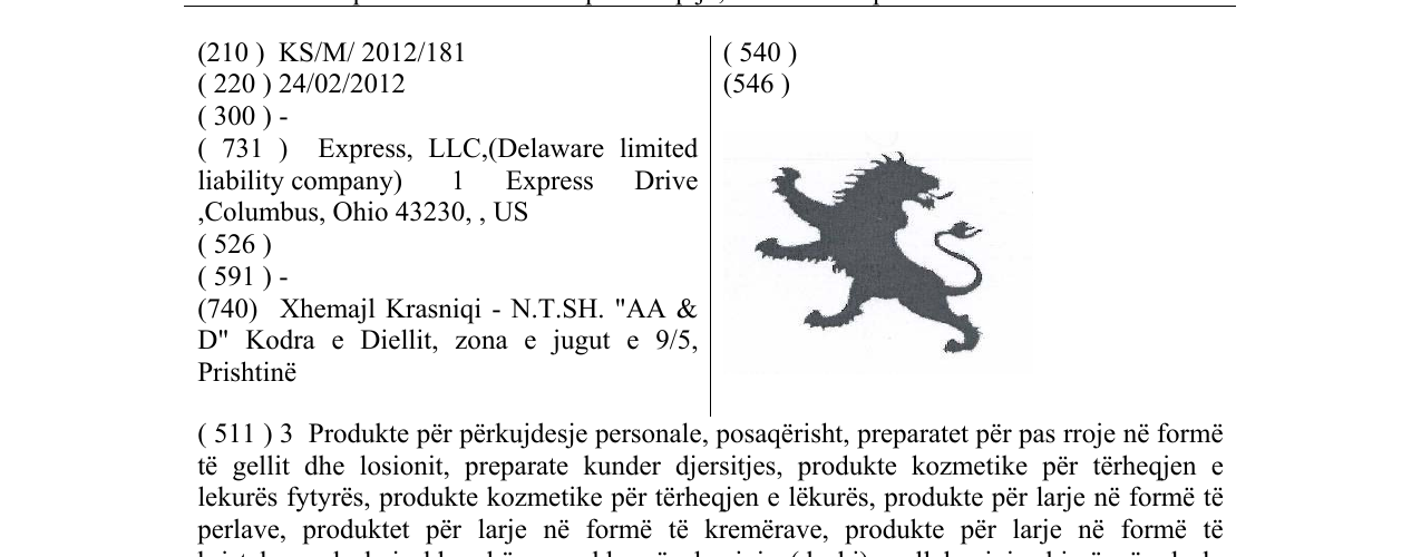 Zëri i markës Markë figurative në buletin