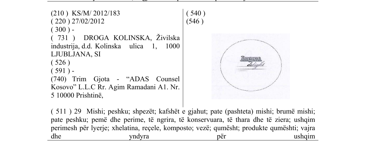 Zëri i markës ARGETA në buletin