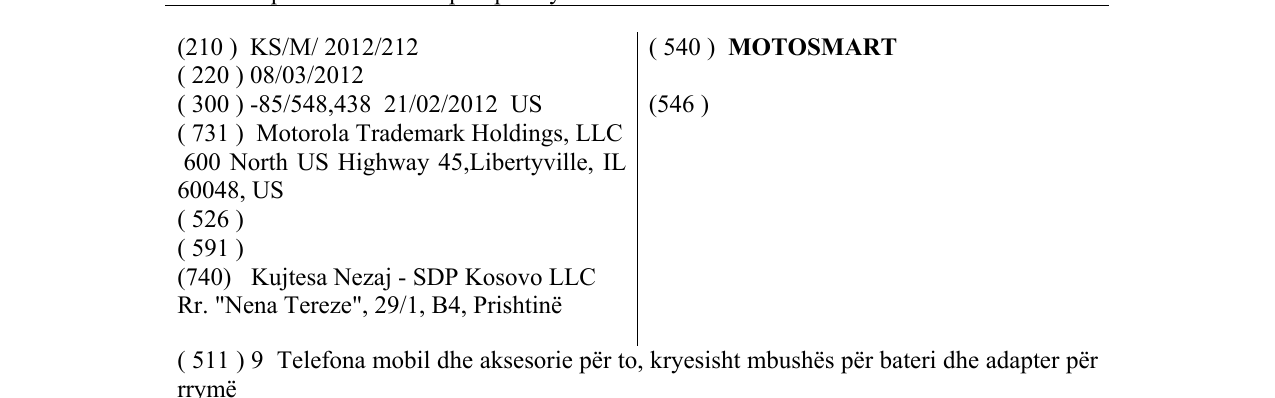 Zëri i markës MOTOSMART në buletin