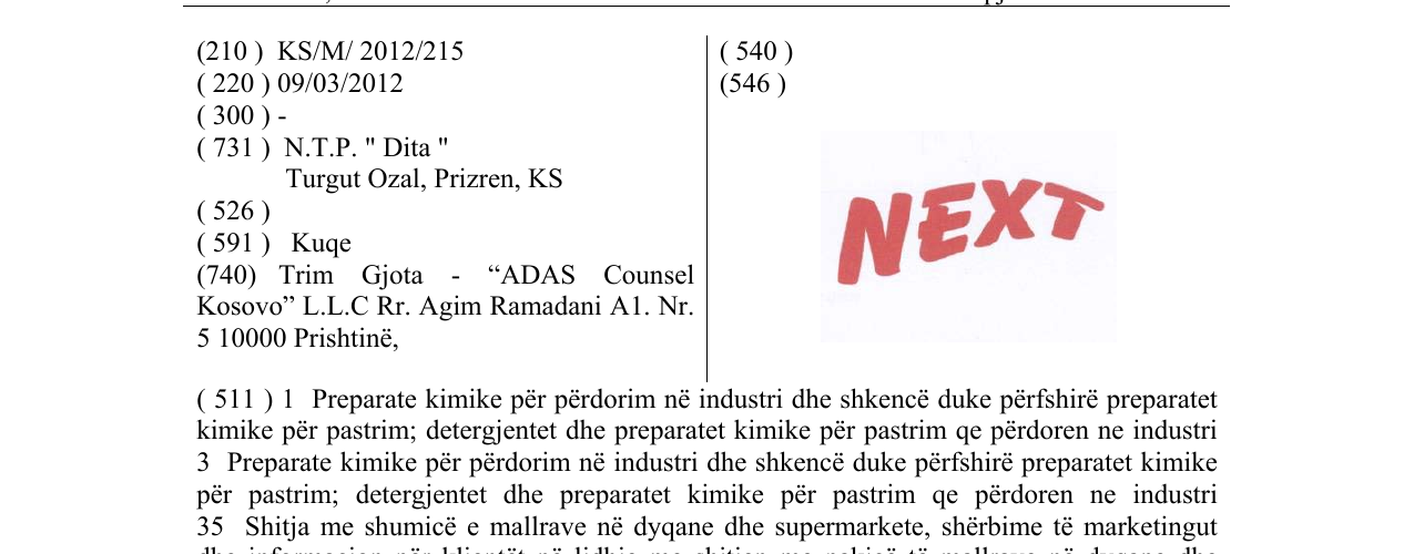 Zëri i markës NEXT në buletin